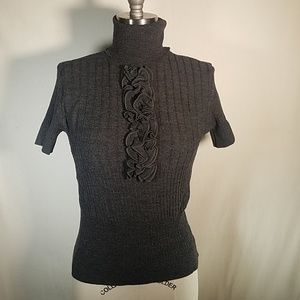 Anne Fontaine Turtleneck Sweater with ruffles